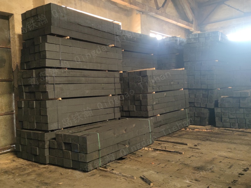 Black Oil Immersed Rail Sleepers