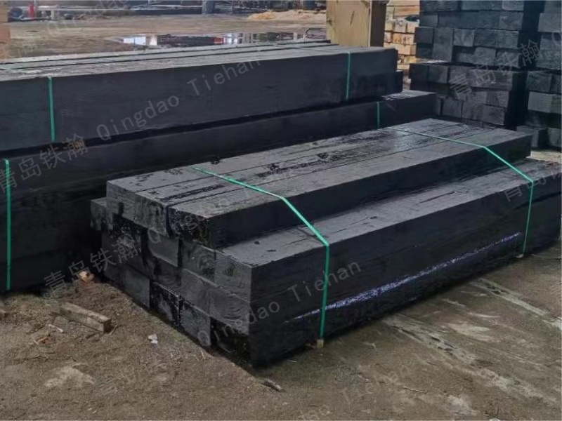 Black Wooden Sleepers For Railway Use