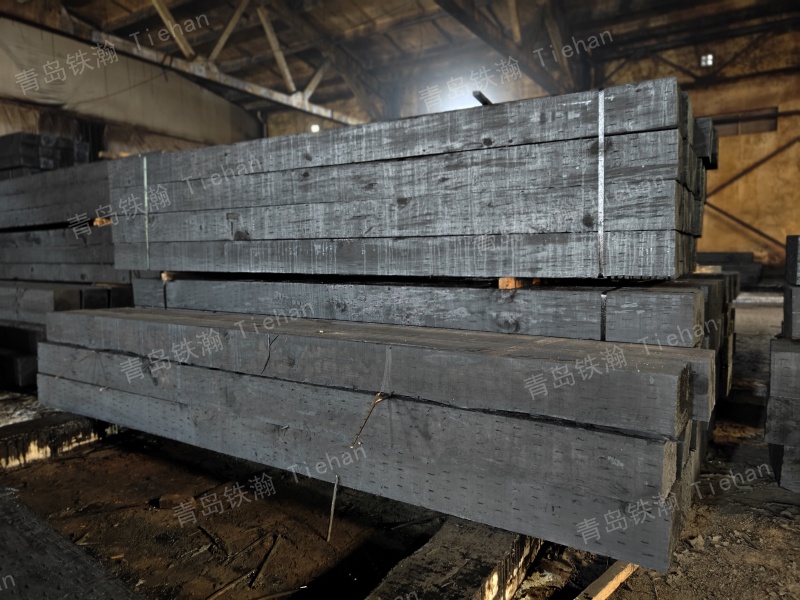 Railway sleepers wearing 